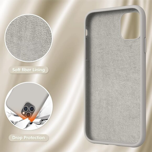 iPhone 11 Case, Liquid Silicone Phone Case Compatible with iPhone 11 6.1" stone - Picture 5 of 5